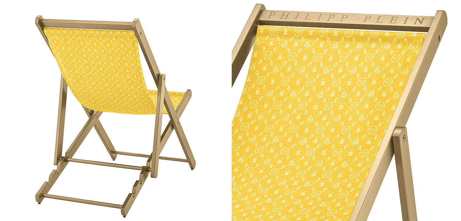 Кресло Philipp Plein Deck Chair Жёлтое Кресло Philipp Plein Deck Chair Жёлтое - Loft-Concept в Омске