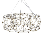 Люстра с тонкой металлической конструкцией цвета золото Quasar варинант исполнения - 2 | Loft Concept в Омске