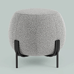 Пуф в ткани букле серого цвета Pikelet варинант исполнения - 2 | Loft Concept в Омске