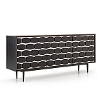 Дизайнерский комод чёрный с фактурным фасадом Billy варинант исполнения - 1 | Loft Concept в Омске