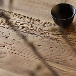 Дизайнерский журнальный стол квадратный с черным трапециевидным основанием Wokab варинант исполнения - 4 | Loft Concept в Омске