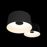 Потолочный светильник с 2-мя цилиндрическими абажурами серого и черного цвета Urban Dome варинант исполнения - 6 | Loft Concept в Омске