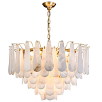 Люстра с мраморными подвесками в форме капель Marble square варинант исполнения - 1 | Loft Concept в Омске