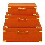 Комплект оранжевых чемоданов Golden Twigs варинант исполнения - 1 | Loft Concept в Омске