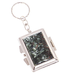 Зеркало брелок складное двухстороннее из натурального камня Серафинит Stone Mirrors варинант исполнения - 1 | Loft Concept в Омске