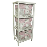 Стеллаж для детской с животными с плетенными корзинами Cute Elephant варинант исполнения - 1 | Loft Concept в Омске