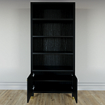 Книжный Стеллаж Elsa Dreams Black с задней стенкой варинант исполнения - 4 | Loft Concept в Омске