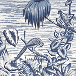 Обои ручная роспись Le Brésil Mer Bleue варинант исполнения - 1 | Loft Concept в Омске