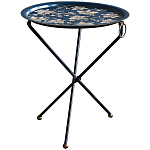Круглый приставной столик складной Chinoiserie Flowers Side Table варинант исполнения - 1 | Loft Concept в Омске