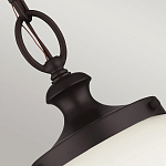 Подвесной светильник с белым стеклянным плафоном в форме шара на цепи Feiss варинант исполнения - 4 | Loft Concept в Омске