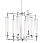 Люстра с 8-ю прозрачными цилиндрическими плафонами Jeanette варинант исполнения - 1 | Loft Concept в Омске