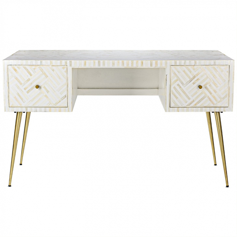 Стол Cream Indian Bone Inlay table Кремовый в Омске | Loft Concept 