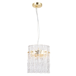 Подвесной светильник цилиндрической формы с текстурными стеклянными элементами Textured Glass Chandelier варинант исполнения - 1 | Loft Concept в Омске