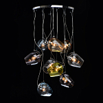 Люстра каскадная с 9-ю разноцветными стеклянными плафонами Kaleido варинант исполнения - 3 | Loft Concept в Омске