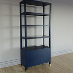 Стеллаж со стеклянными полками Elsa Dreams Blue варинант исполнения - 7 | Loft Concept в Омске