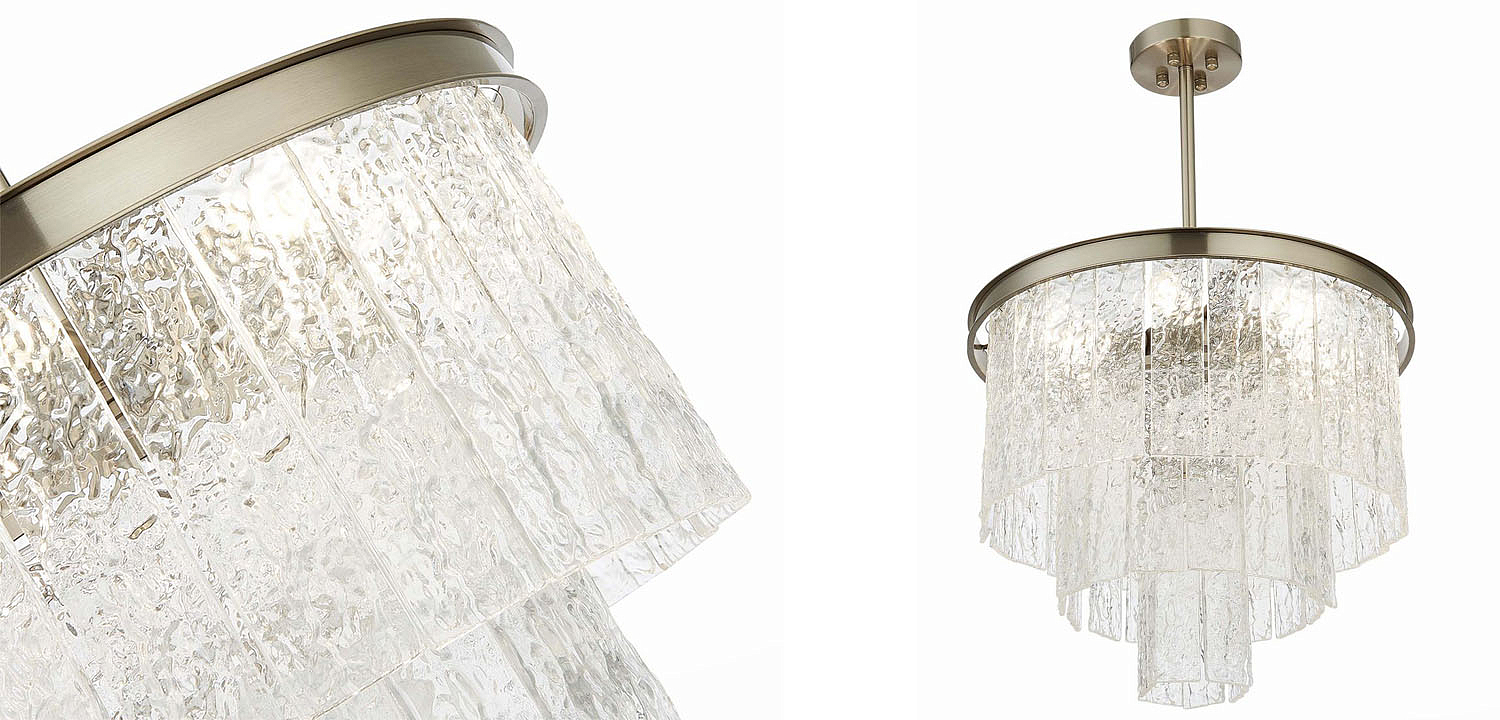 Люстра Renea Textured Glass Chandelier Nickel Люстра Renea Textured Glass Chandelier Nickel - Loft-Concept в Омске