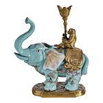 Подсвечник в виде слона из фарфора с бронзовыми элементами Elephant in the Garden of Eden варинант исполнения - 1 | Loft Concept в Омске
