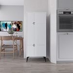 Комод белый с 4-мя дверцами на металлических ножках SPARK MULTIPURPOSE CABINET WHITE варинант исполнения - 10 | Loft Concept в Омске