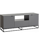 ТВ-тумба цвета графит с  2-мя дверцами и ящиком Strict Lines варинант исполнения - 1 | Loft Concept в Омске