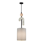 Подвесной светильник с серым тканевым плафоном Flourish варинант исполнения - 2 | Loft Concept в Омске