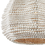 Подвесной светильник в форме купола с декором из круглых деревянных бусин White Wooden Beads Chandelier варинант исполнения - 1 | Loft Concept в Омске