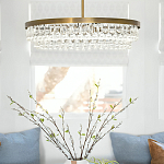 Люстра круглая с подвесками в форме стеклянных капель Glass Rain варинант исполнения - 6 | Loft Concept в Омске