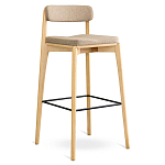 Барный стул из массива ясеня Elegant Ash Shape варинант исполнения - 3 | Loft Concept в Омске