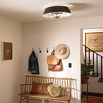 Подвесной светильник с конусовидным металлическим абажуром черного цвета Kichler варинант исполнения - 19 | Loft Concept в Омске