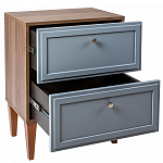 Тумба прикроватная серая из массива бука с 2-мя ящиками Wenge Light варинант исполнения - 4 | Loft Concept в Омске