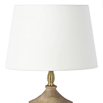 Настольная лампа деревянная с белым абажуром Wooden Table Lamp варинант исполнения - 5 | Loft Concept в Омске