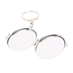 Зеркало брелок карманное двухстороннее из натурального камня Оникс Silver Stone Mirrors варинант исполнения - 3 | Loft Concept в Омске