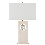 Настольная лампа из мрамора с тканевым прямоугольным абажуром Eternity варинант исполнения - 5 | Loft Concept в Омске