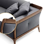 Кресло большое c каркасом из массива дерева Walnut Armchair варинант исполнения - 2 | Loft Concept в Омске