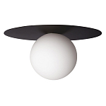Потолочный светильник с белым шарообразным плафоном и черным круглым основанием Matisse варинант исполнения - 2 | Loft Concept в Омске