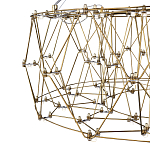 Люстра с тонкой металлической конструкцией цвета золото Quasar варинант исполнения - 5 | Loft Concept в Омске