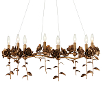 Люстра с каркасом в виде цветков розы и тканевыми абажурами Flowers and Fox Roses варинант исполнения - 3 | Loft Concept в Омске