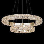 Люстра из 2-х колец с мозаичным хрустальным оформлением Sparks of Crystal варинант исполнения - 4 | Loft Concept в Омске