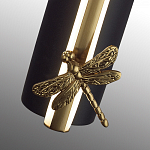 Бра с круглым плафоном из алебастра и бронзовой декоративной стрекозой 45 Alaris  варинант исполнения - 7 | Loft Concept в Омске