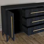 Буфет Primo с тремя ящиками и двумя фасадами Черный дуб варинант исполнения - 5 | Loft Concept в Омске