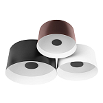 Потолочный светильник с 3-мя цилиндрическими абажурами черного белого и коричневого цвета Urban Dome варинант исполнения - 1 | Loft Concept в Омске