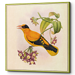 Постер на холсте с изображением птиц и цветов Blooming Birds Poster варинант исполнения - 7 | Loft Concept в Омске