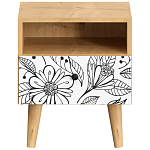 Прикроватная тумба с изображением на ящике Elise Nightstand варинант исполнения - 12 | Loft Concept в Омске