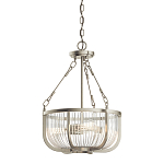 Люстра подвесная с чашеобразным плафоном из прозрачных стеклянных прутьев Kichler варинант исполнения - 1 | Loft Concept в Омске