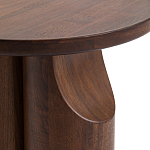 Круглый приставной стол из массива ореха Balu Wooden Side Table варинант исполнения - 4 | Loft Concept в Омске
