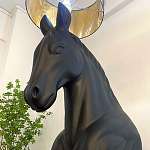 Horse Statue Floor Lamp Большой светильник Черная Лошадь варинант исполнения - 4 | Loft Concept в Омске
