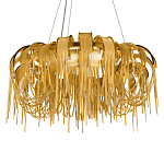 Люстра круглая подвесная с металлическими дугами и длинными цепочками 80 см Atlantis Chain варинант исполнения - 15 | Loft Concept в Омске