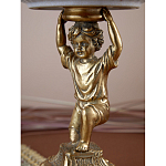 Чаша с цветочным орнаментом на ножке в виде бронзового ангела Eden Garden варинант исполнения - 9 | Loft Concept в Омске