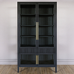 Витрина Primo со стеклянными фасадами и 2 ящиками Черный дуб варинант исполнения - 1 | Loft Concept в Омске