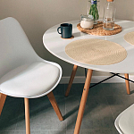 Стул с основой из пластика и мягким сиденьем Arvika White варинант исполнения - 9 | Loft Concept в Омске