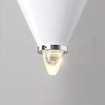 Подвесной светильник светодиодный в виде ряда белых металлических конусов  Herringbone варинант исполнения - 7 | Loft Concept в Омске